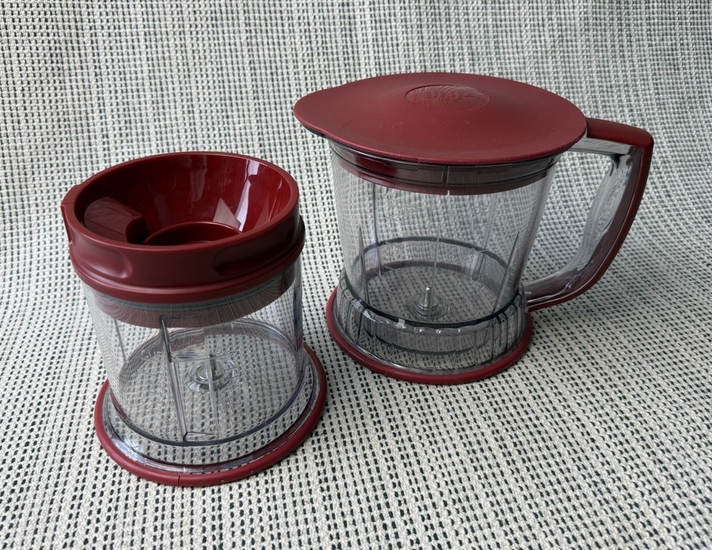 Ninja Master Prep Replacement 5 Cup Blender Pitcher & 2 Cup Chopper Bowl W/ Tops