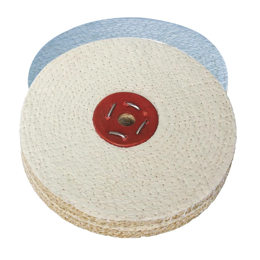 JUNLIXN 8 inch Extra Thick Rigid Sisal Buffing Wheel, 5/8 Inch Arbor White gallery