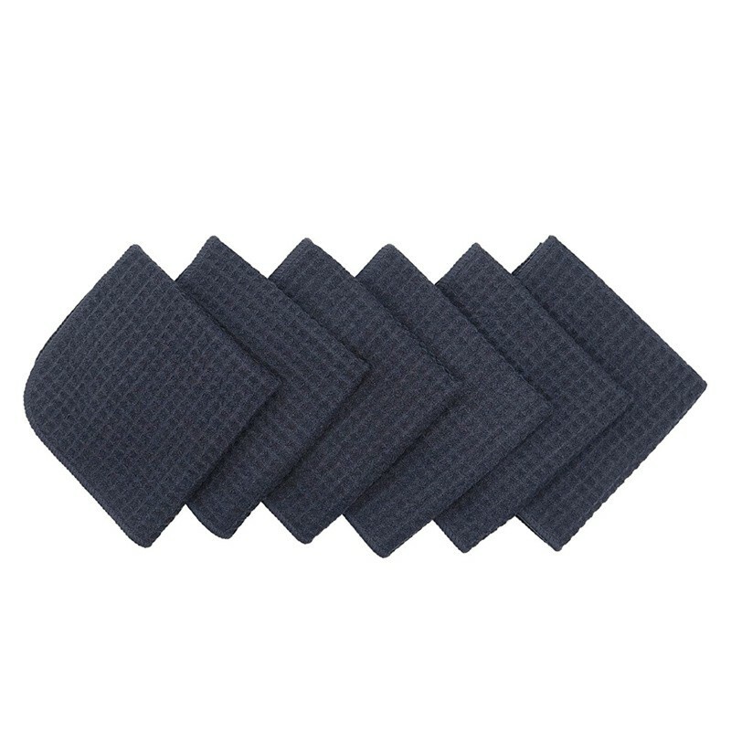 6 Pcs Waffle Weave Microfiber Drying Towel Auto Car Polish 16"x16" gallery