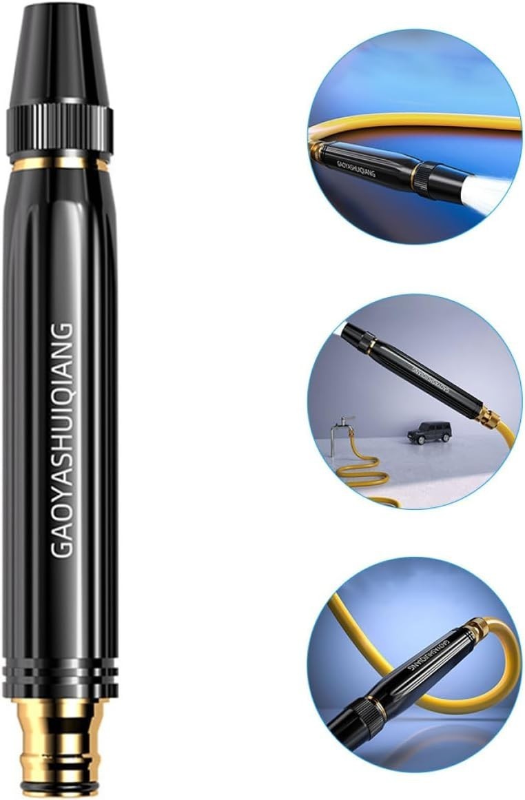 High Pressure Hose Nozzle with Metal Connector, Outdoor Car Cleaning Sprayer gallery