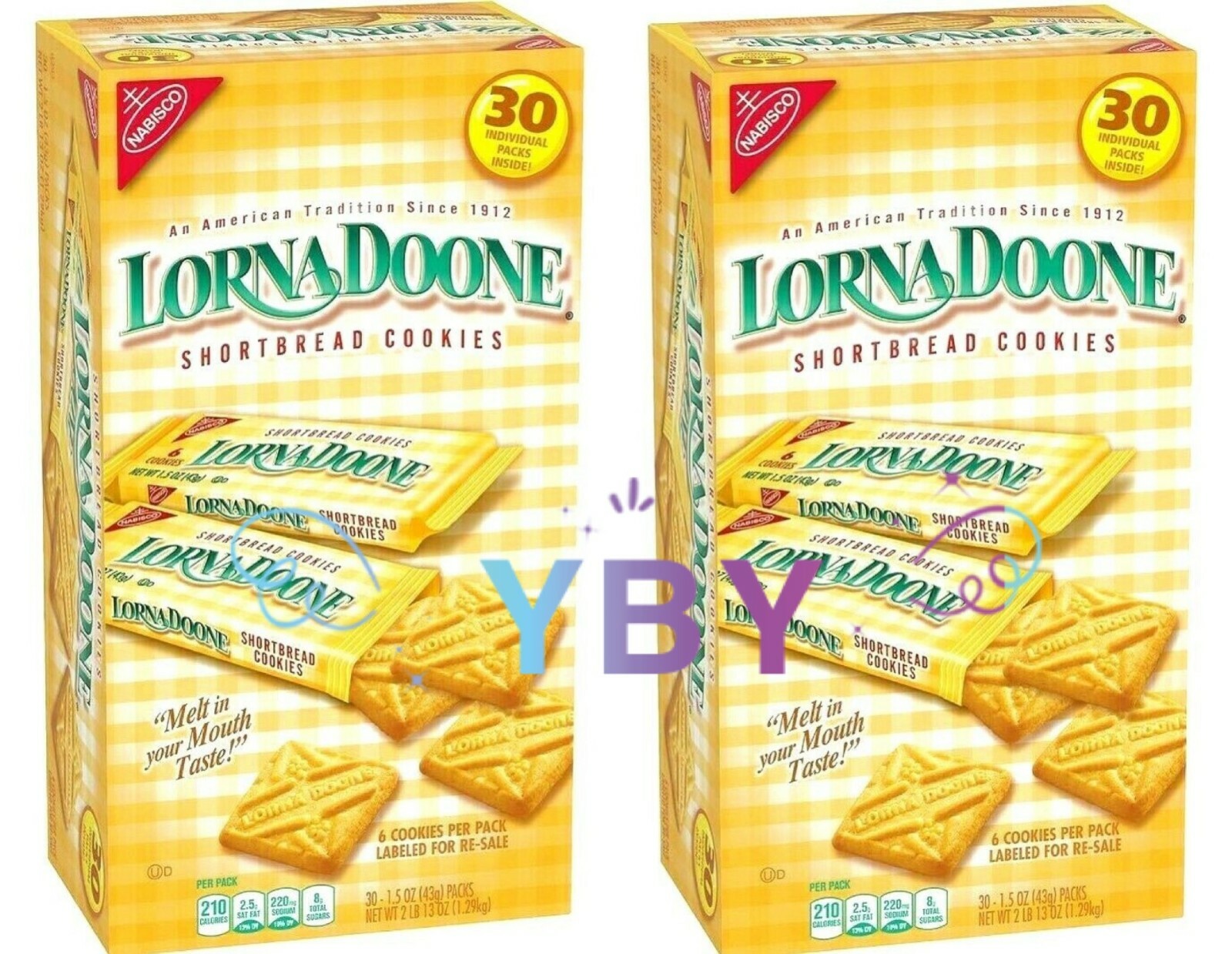 2 Packs Lorna Doone Shortbread Cookies (6 per pk., 30 pk.) 45 oz Each Pack gallery