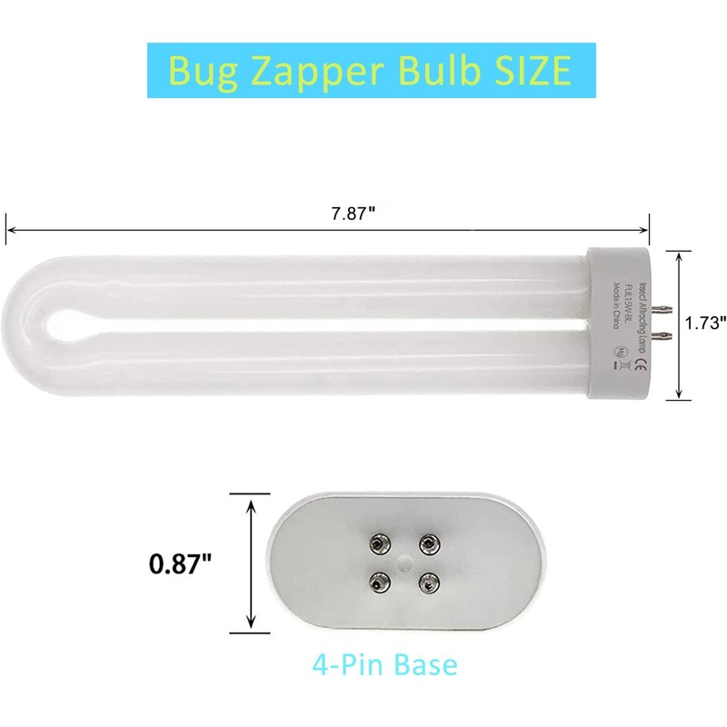 Bug Zapper Replacement Bulb for Indoor Outdoor, 1 Count (Pack of 1), Black gallery