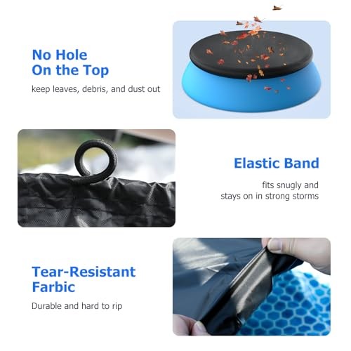 12 ft Round Pool Cover, Compatible with Intex/Bestway Outdoor Round 12 Ft gallery