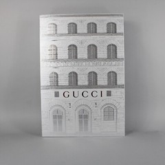 Gucci Silver Red Advent Christmas Theme 22″ x 15″ OPENED No ORNAMENT Box