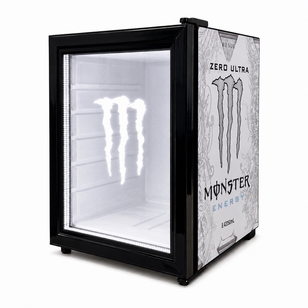 (BRAND NEW) White Monster Energy Mini Fridge | LIGHT UP | MESSAGE FOR DETAILS! gallery