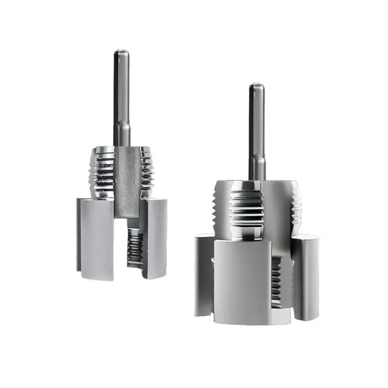 Integrated Internal & External Pipe Threading Tool Steel PVC Pipe Threader Kit gallery