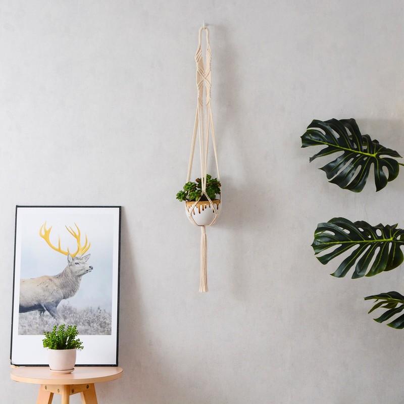 5 Piece Set Macrame Plant Hangers Macrame Plant Hanger With Hooks gallery