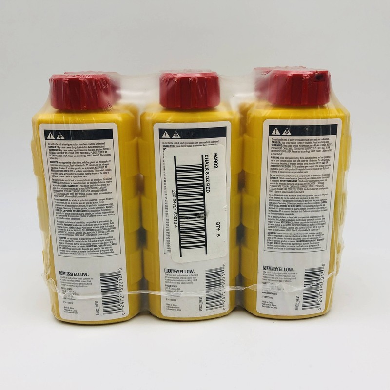 Irwin 64902 Red Marking Chalk Refill 8oz Number 3 Permanency Pack of 6 Bottles gallery