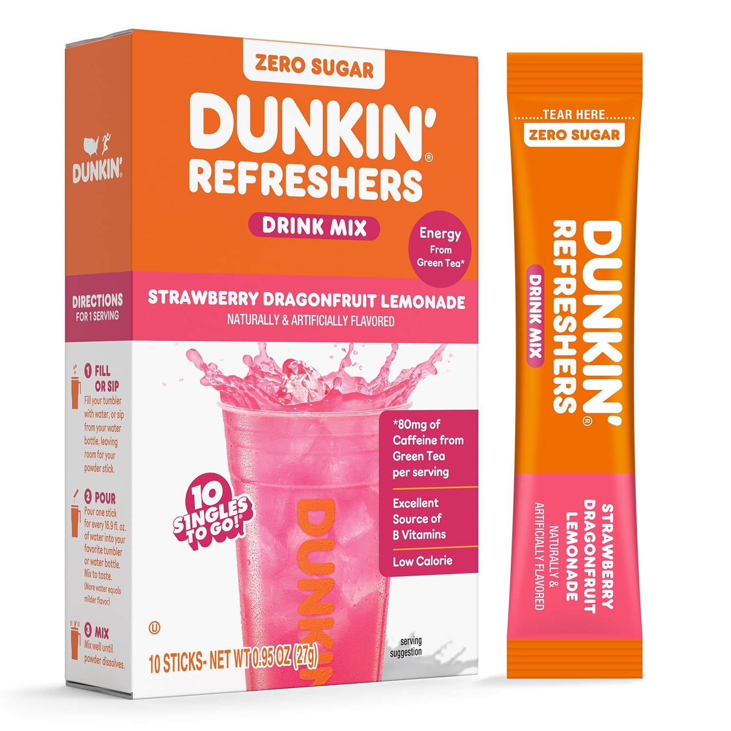 Dunkin Refreshers Strawberry Dragonfruit 10pk gallery