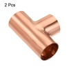 Tee Copper Fitting 3 Way Welding Joint 7/8 Inch ID, Pack of 2 gallery