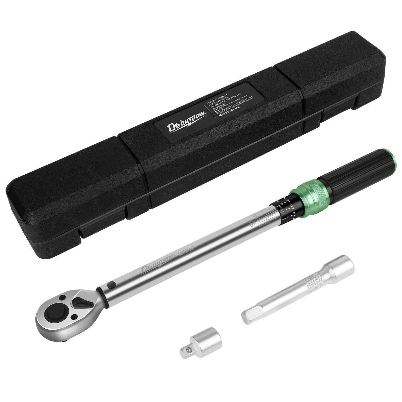 1/2" Drive Click Torque Wrench Snap Socket Ratcheting 14.76-162.36FT-LB/20-220NM gallery