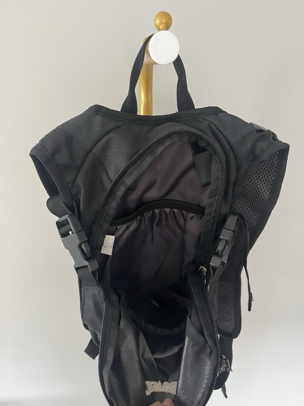 Zavothy Black Hiking Hydration Backpack Reflective Lightweight Padded Straps 4