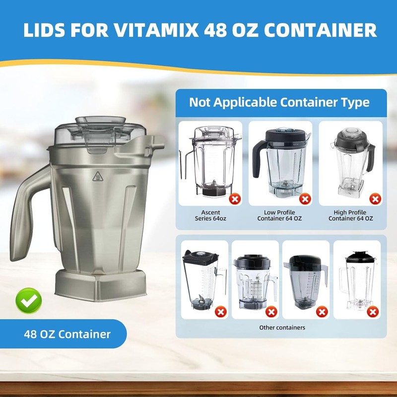 Replacement 48 oz Pitcher Lids for Vitamix Stainless Steel Container Ascent gallery