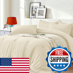 Easthome Queen Comforter Set 7 Piece – Soft Bed in a Bag Queen Size Comforter Se