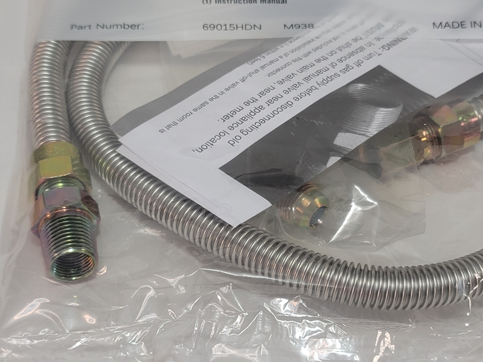 Eastman Everbilt Gas Dryer Installation Kit Line Hose 1/2 x 48" 69015HDN NEW gallery