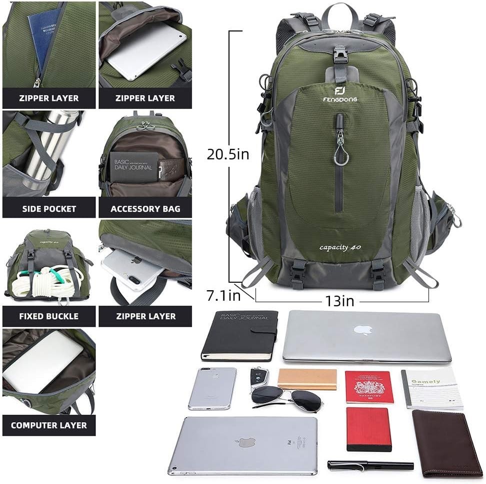 Compact 40L Travel Backpack with Adjustable Straps - Perfect for Outdoor Fun 4