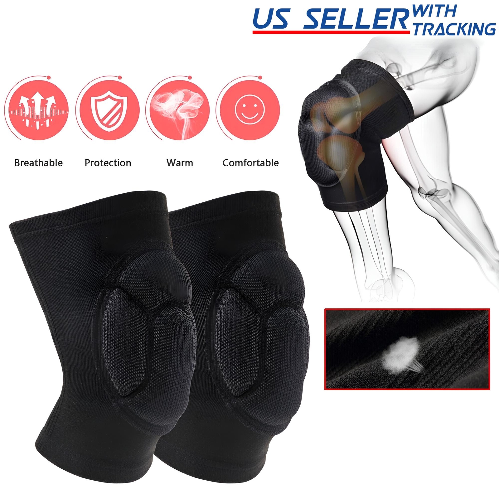 1 Pair Knee Pads – Durable Leg Protectors for Sports, Construction, and Flooring gallery