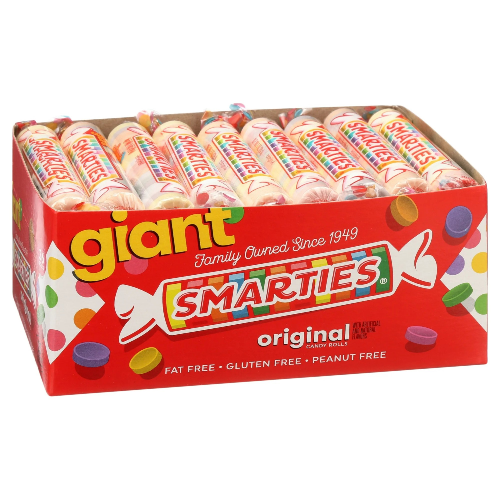 Smarties Candy Rolls, Giant, 36 Count Allergen Free new gallery
