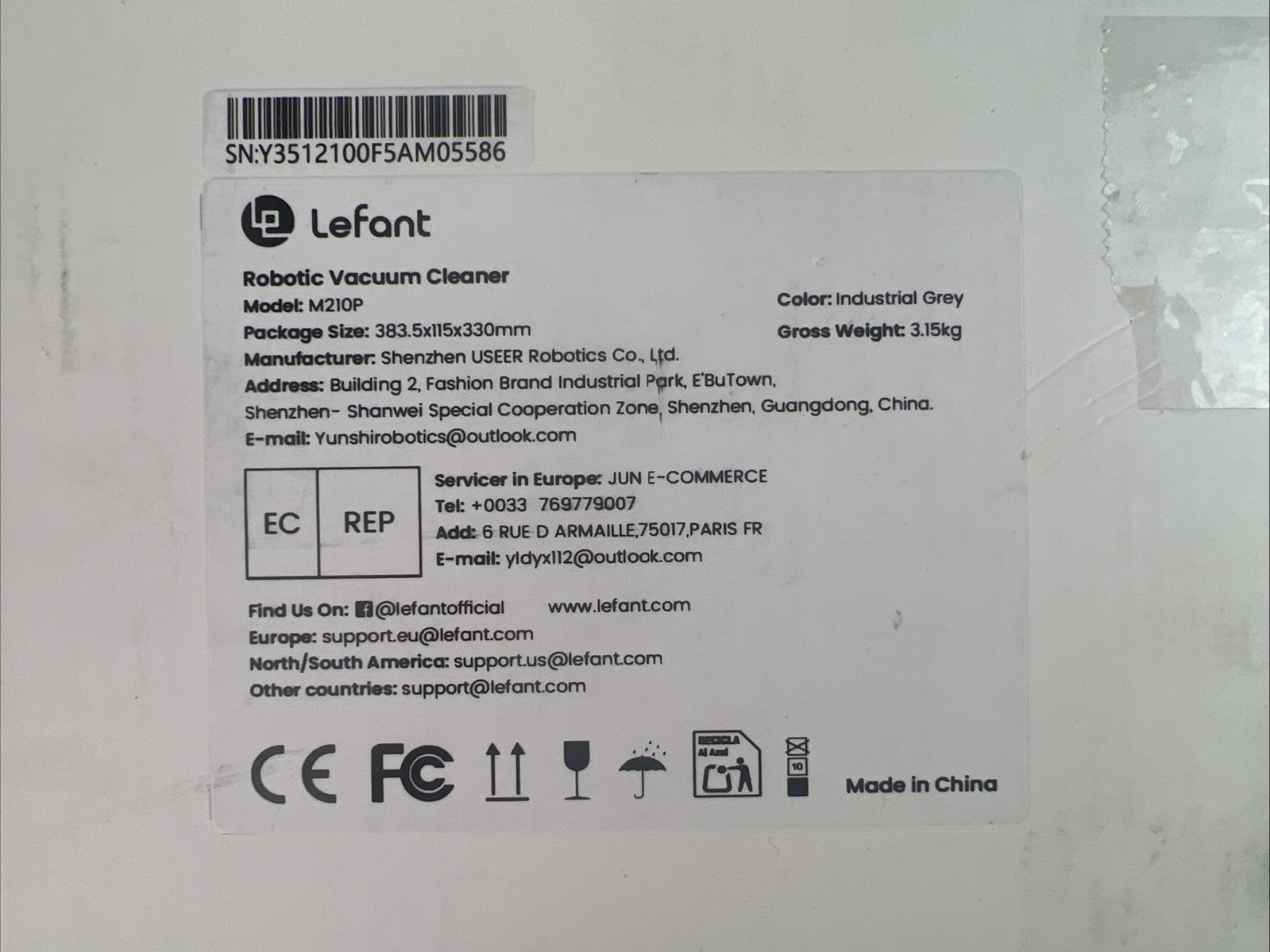 Lefant M210Pro Robot Vacuum Cleaner 2200Pa Suction WiFi App 120min Runtime NEW gallery