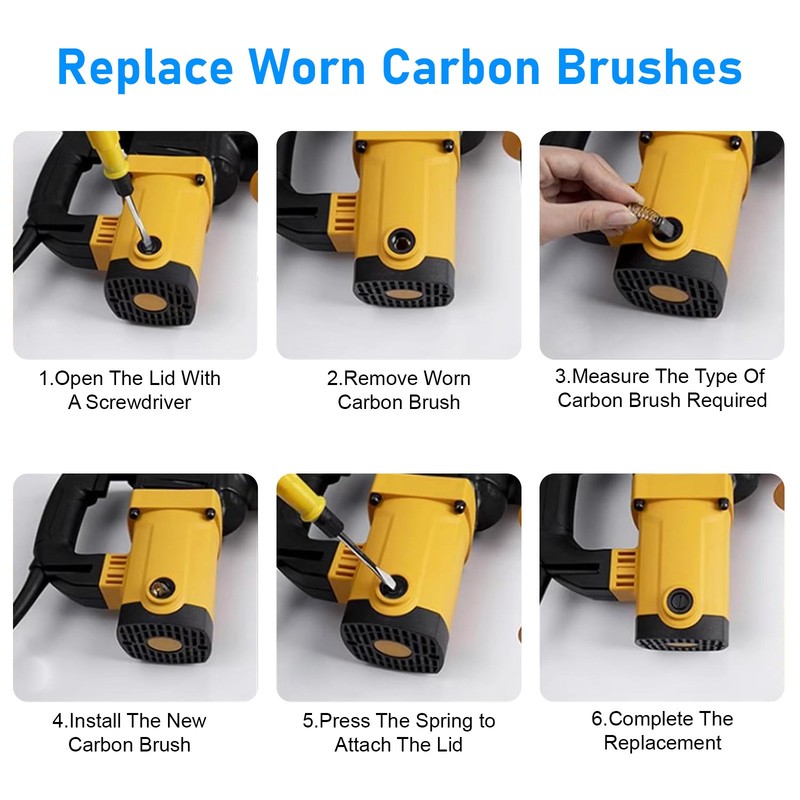 120x 12 Sizes Electric Motor Graphite Carbon Brushes Accessories For Power Tool gallery