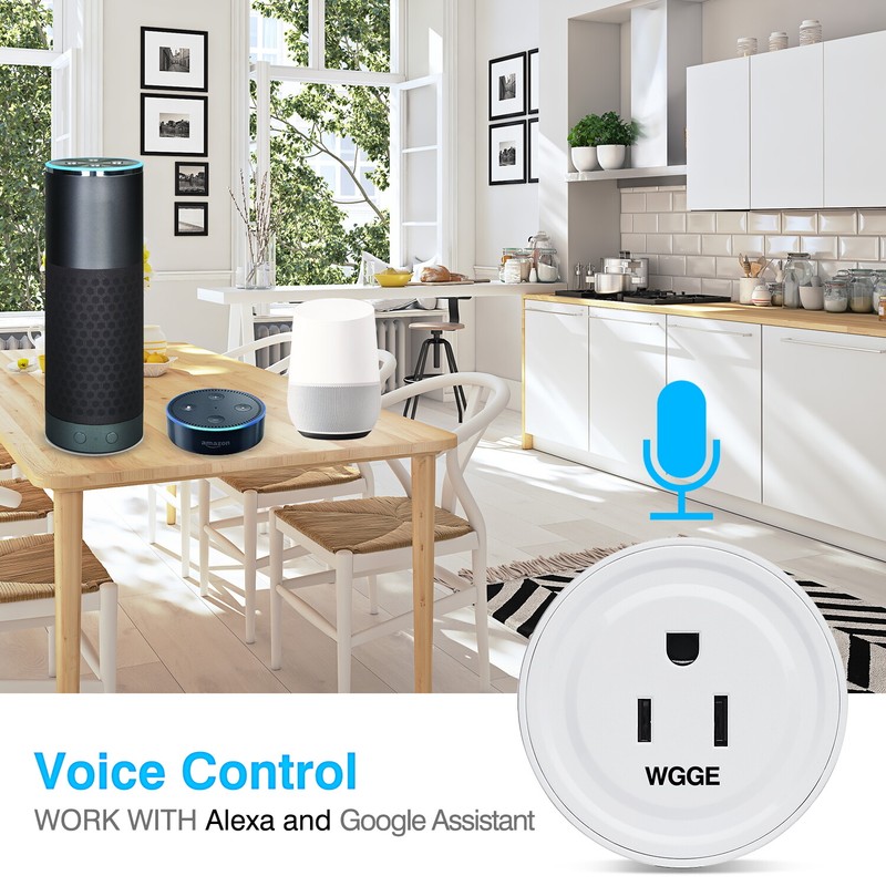 Smart Plug, Mini Smart WiFi Outlet Compatible with Alexa, Google Assistant 2/PK gallery