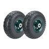2 PCS 10 Inch Flat Free Solid Tires 4.10/3.504 Airless 5/8 Center Bearings gallery
