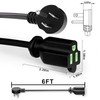 6 Foot Flat Plug Extension Cord Black, 14/3 Gauge Indoor Short Extension Cabl... gallery