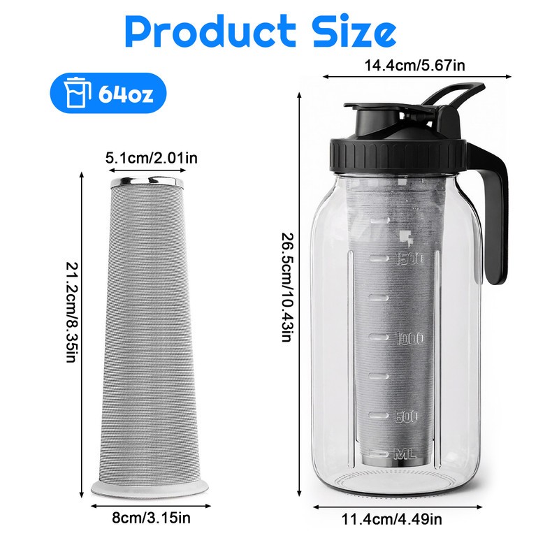 Cold Brew Coffee Maker with Stainless Steel Filter for Coffee iced tea gallery