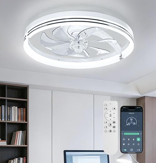 Modern LED Ceiling Fans with Lights and Remote Low Profile Ceiling Fan 6-Speed gallery