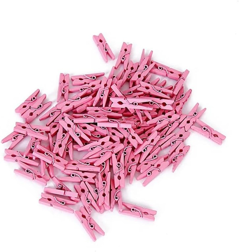 100pcs/Set Mini Colored Wooden Clips for Photo Clips Clothespin Paper Peg Pin... gallery