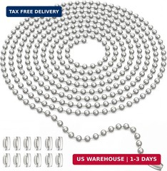 120-Inch Extra Long Ceiling Fan Pull Chain Extender, Premium Ball Chain with 12