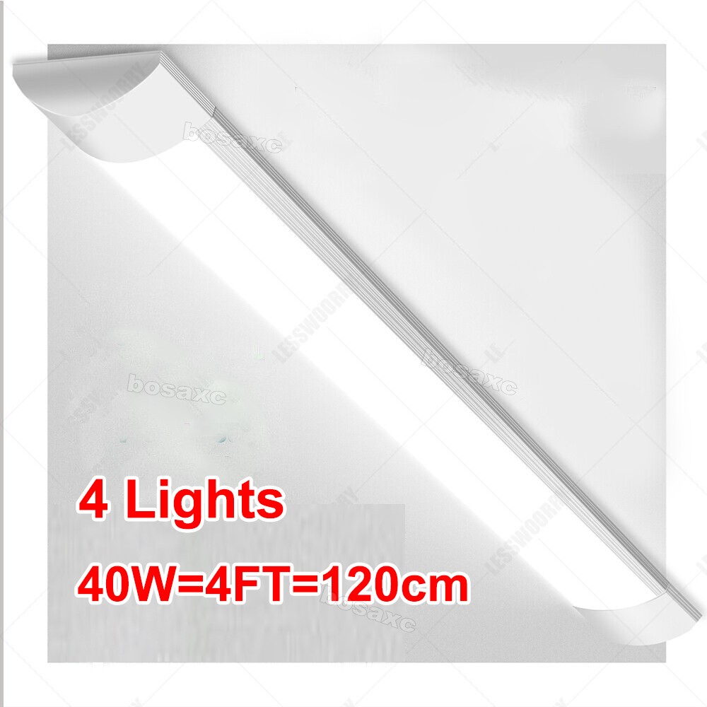 4 PACK 4FT LED SHOP LIGHT 6500K Daylight Fixture LED Ceiling Lights Garage Lamp gallery