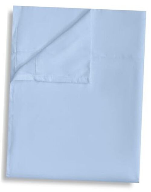 Flat Sheet Only Pack Top Bed Sheets, Soft Breathable Brushed Twin 1 Light Blue