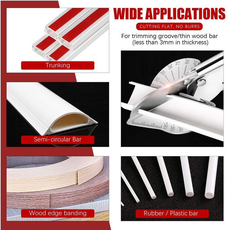 Upgraded Multi Angle Miter Shear Cutter Cuts 45 to 135 Degree Miter Snips Cuttin gallery