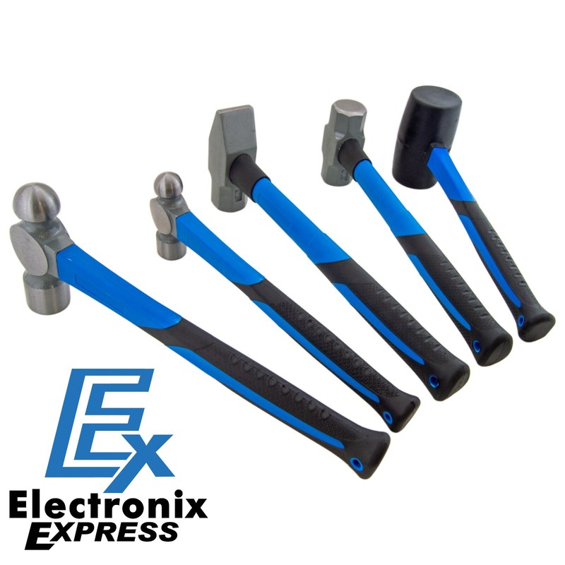 5 Piece Hammer Set - Includes Rubber Mallet, Sledge, Cross Pein, and Ball Pein gallery