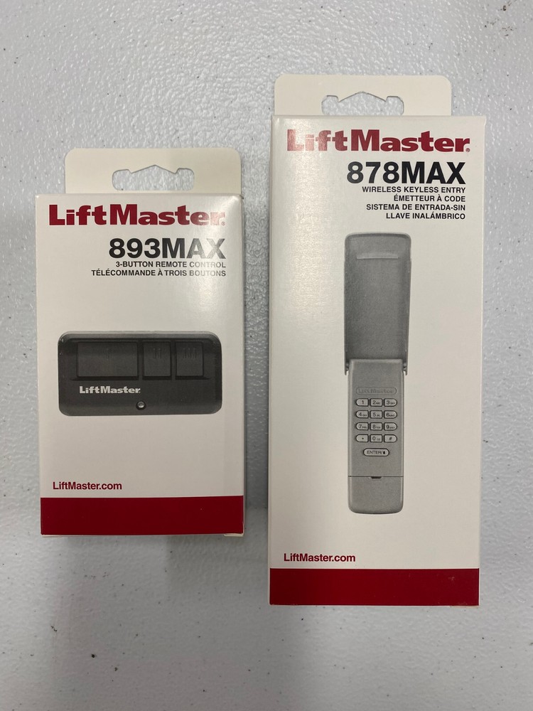 LiftMaster 893MAX Visor Remote Control & 878MAX Keypad Garage Door Opener