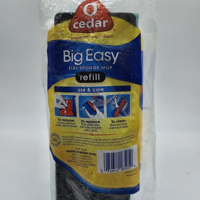 O Cedar Big Easy Flat Sponge Mop Refill Super Absorbent Sponge gallery