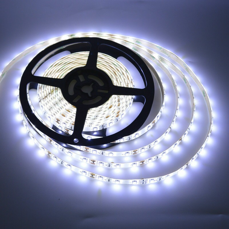 12V 16.4FT COOL WHITE LED 3528 SMD FLEXIBLE WIRE STRIP LIGHT ROPE WATERPROOF US gallery