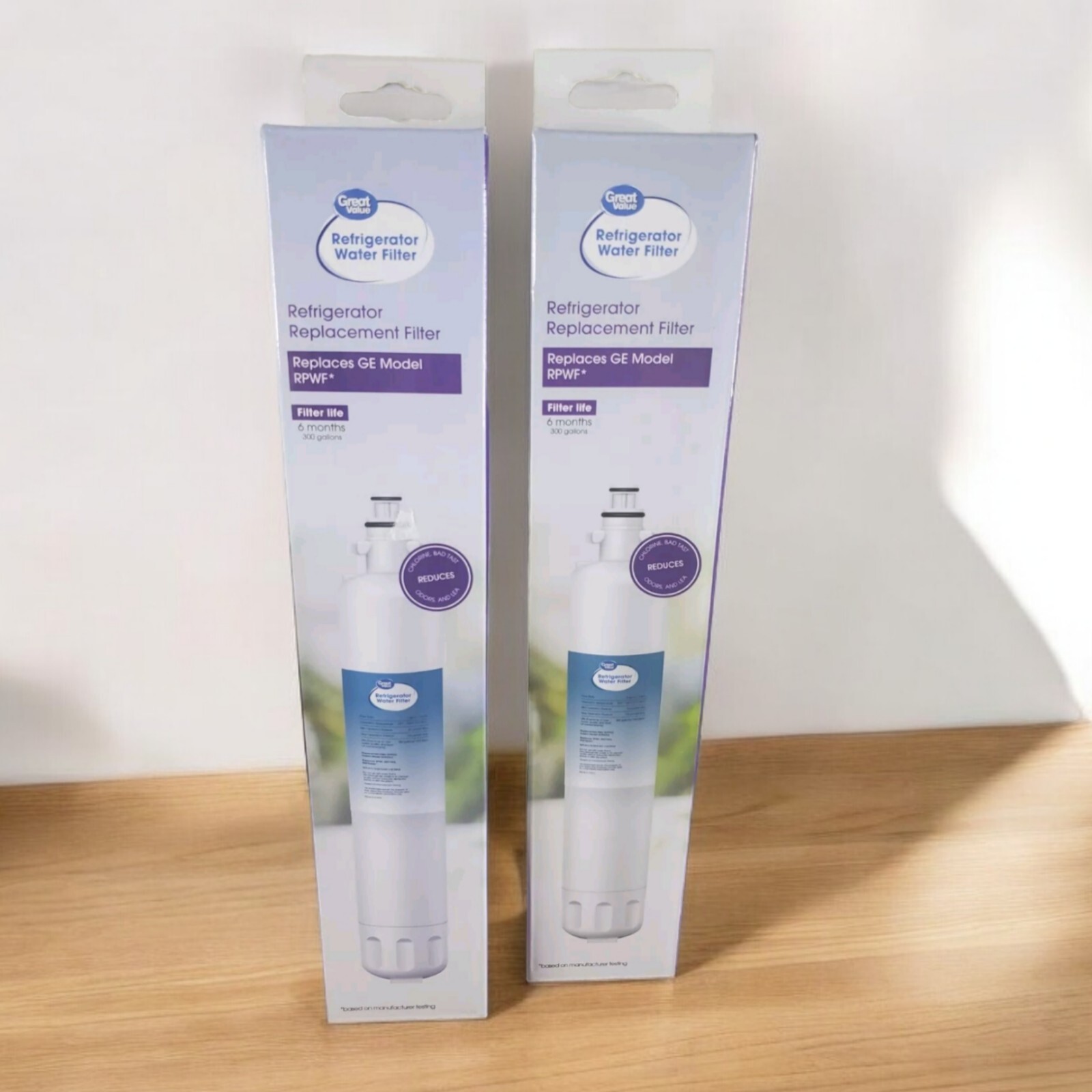 Refrigerator Replacement Filters Replaces GE model RPWF, Great Value Brand (2) gallery