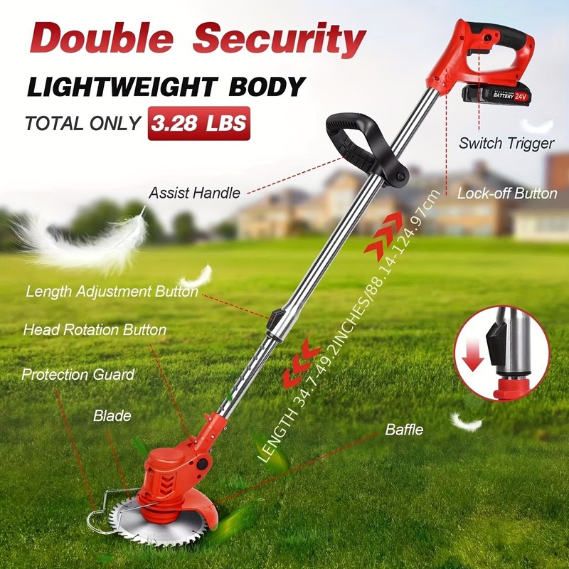 Cordless Electric Mower, Multifunctional Lawn Cutter for Home Small Business Use gallery