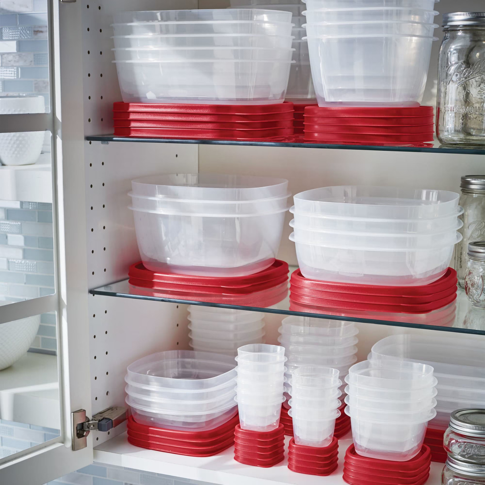 Large Plastic Serving Bowls Food Storage Containers Click Lock Lids 15.7 Cup 2Pc gallery