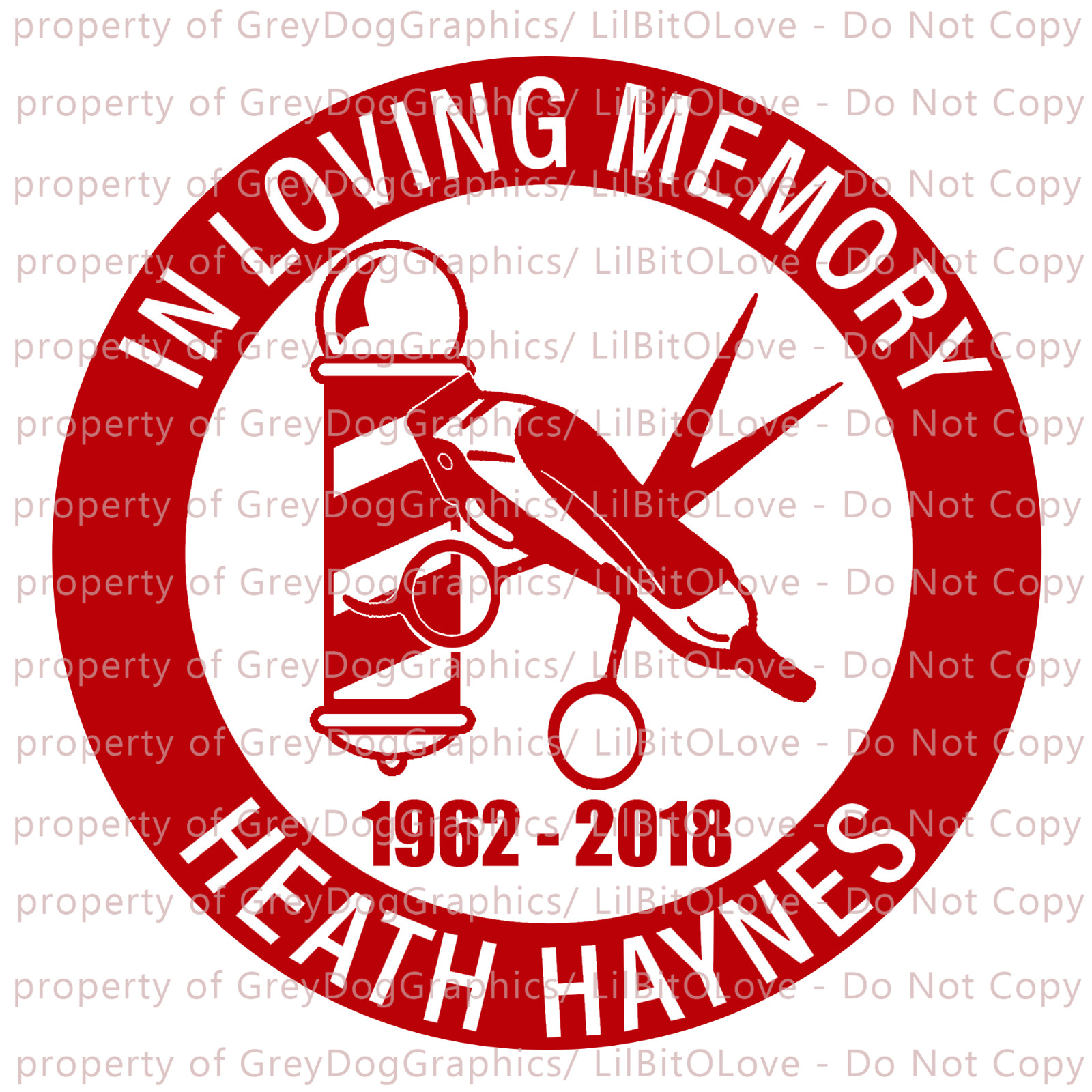 In Memory Barber Customized Name Years Vinyl Decal Sticker Hair Stylist gallery