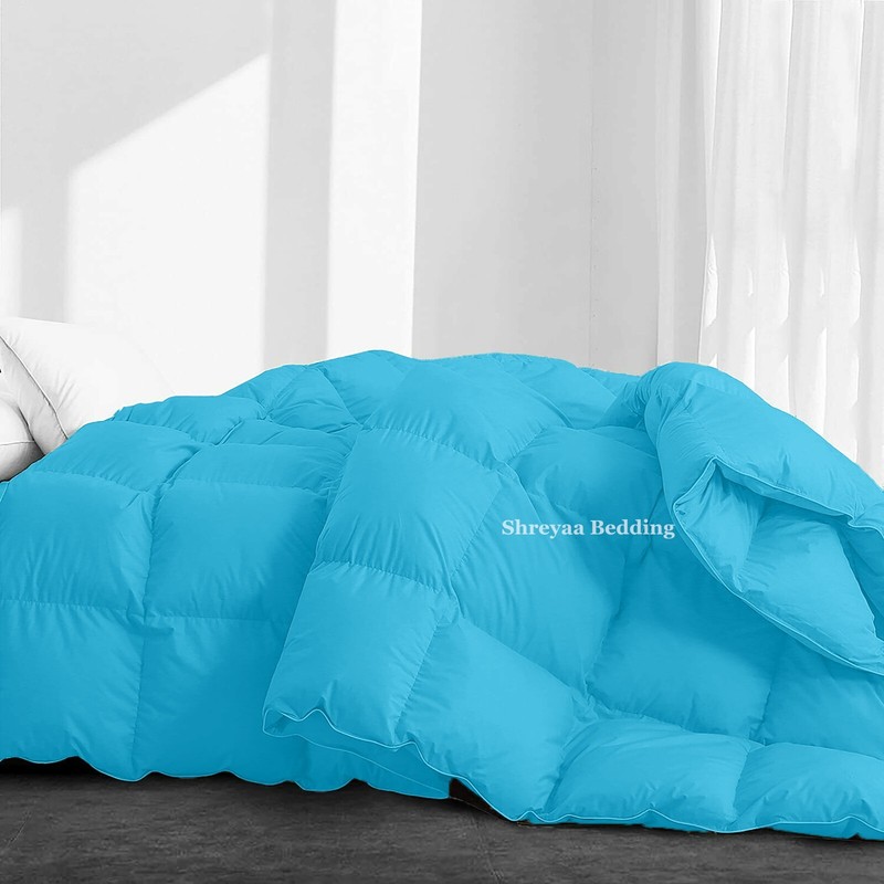 Aqua Blue Solid Down Alternative Comforter OR Sets 1000 TC Egyptian Cotton gallery