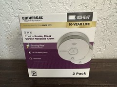 2PC Universal Security 10-Year Battery Comb. Smoke Fire Carbon Monoxide Detector