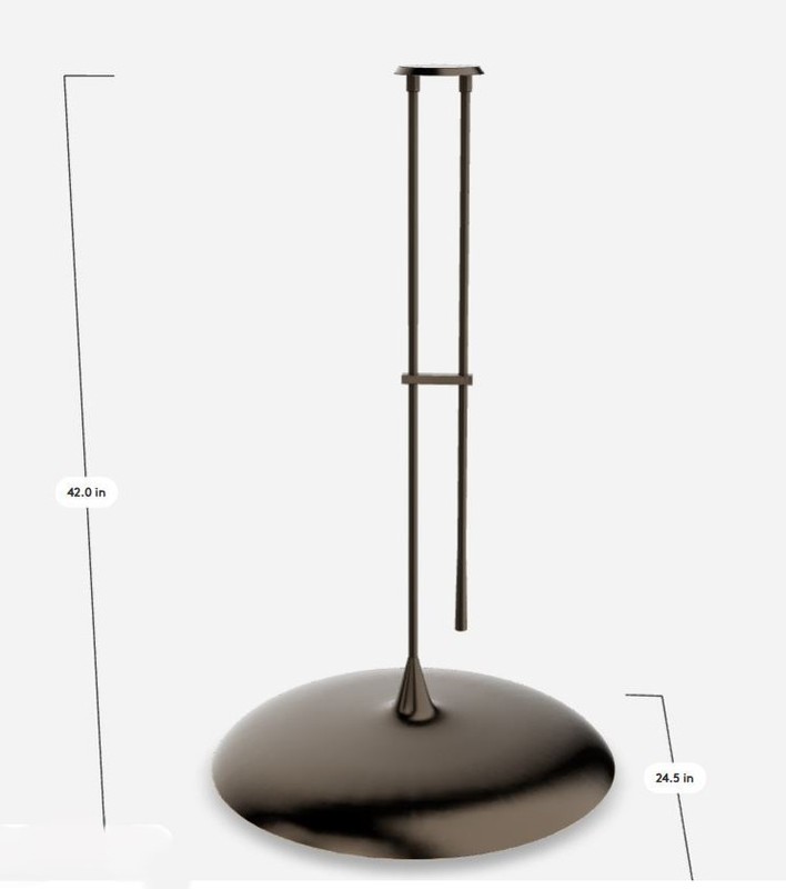 Brio Brass Pendant Light CB2 Studio Anansi Italian Black Finish Mid Century 24" gallery