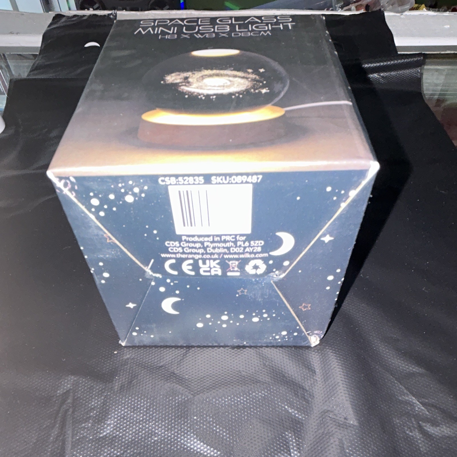 CDS Space Glass Mini USB Powered Night Light, Black, 8cm, CE Marking gallery