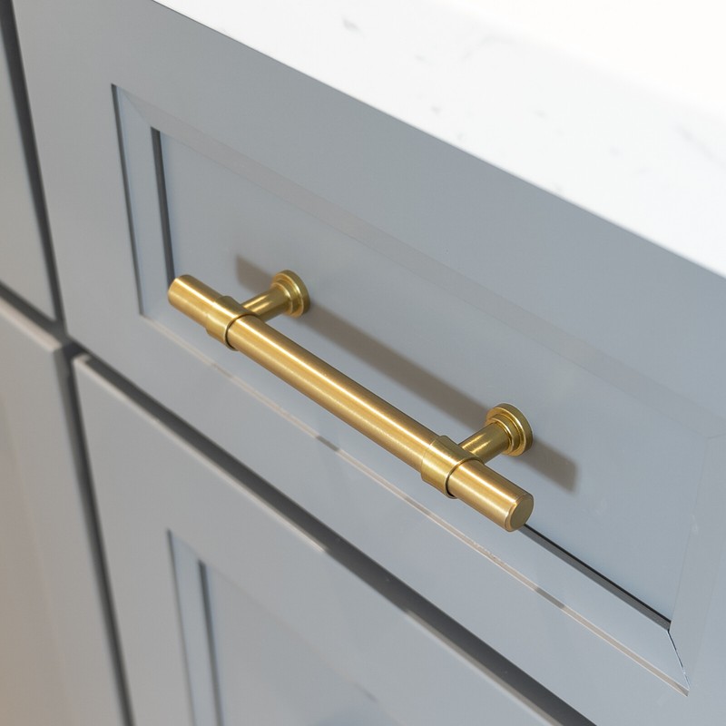 Brushed Gold Modern Cabinet Handles Pulls Knobs Kitchen Hardware Drawer Pull gallery
