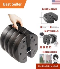 Sturdy 4-Pack Canopy Weights – 27LB Wind-Resistant Design for Tents & Umbrellas