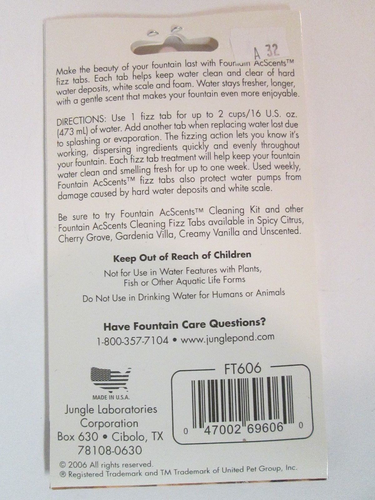 Acscents Water Treatment tablets for Table Top & Wall Fountains Fresh Mint gallery
