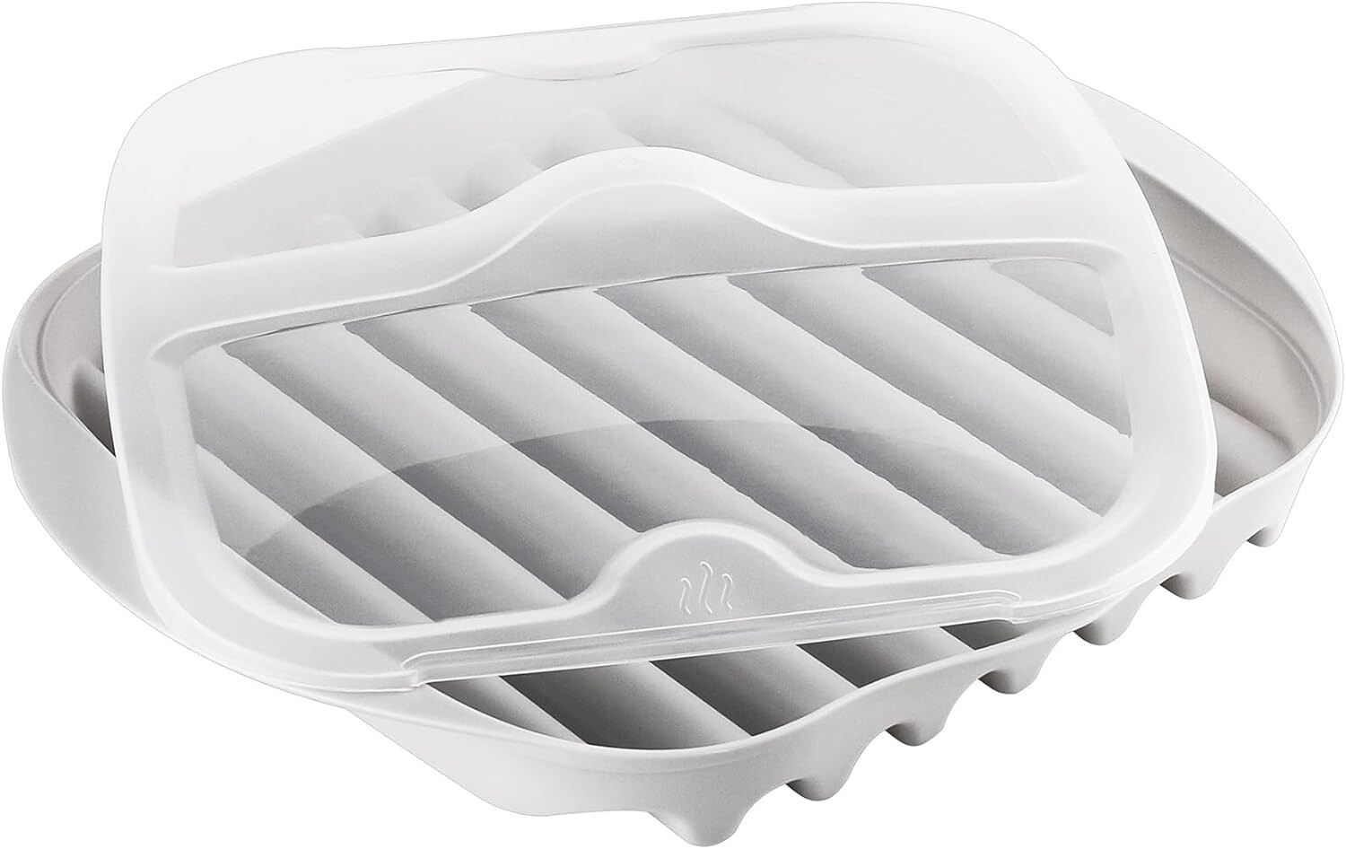Microwave Bacon, Sausage Meat & Poultry Cooking Tray & Protective Splatter Lid gallery